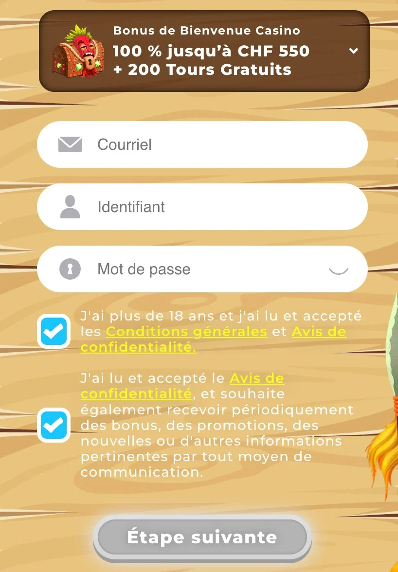 Wazamba connexion